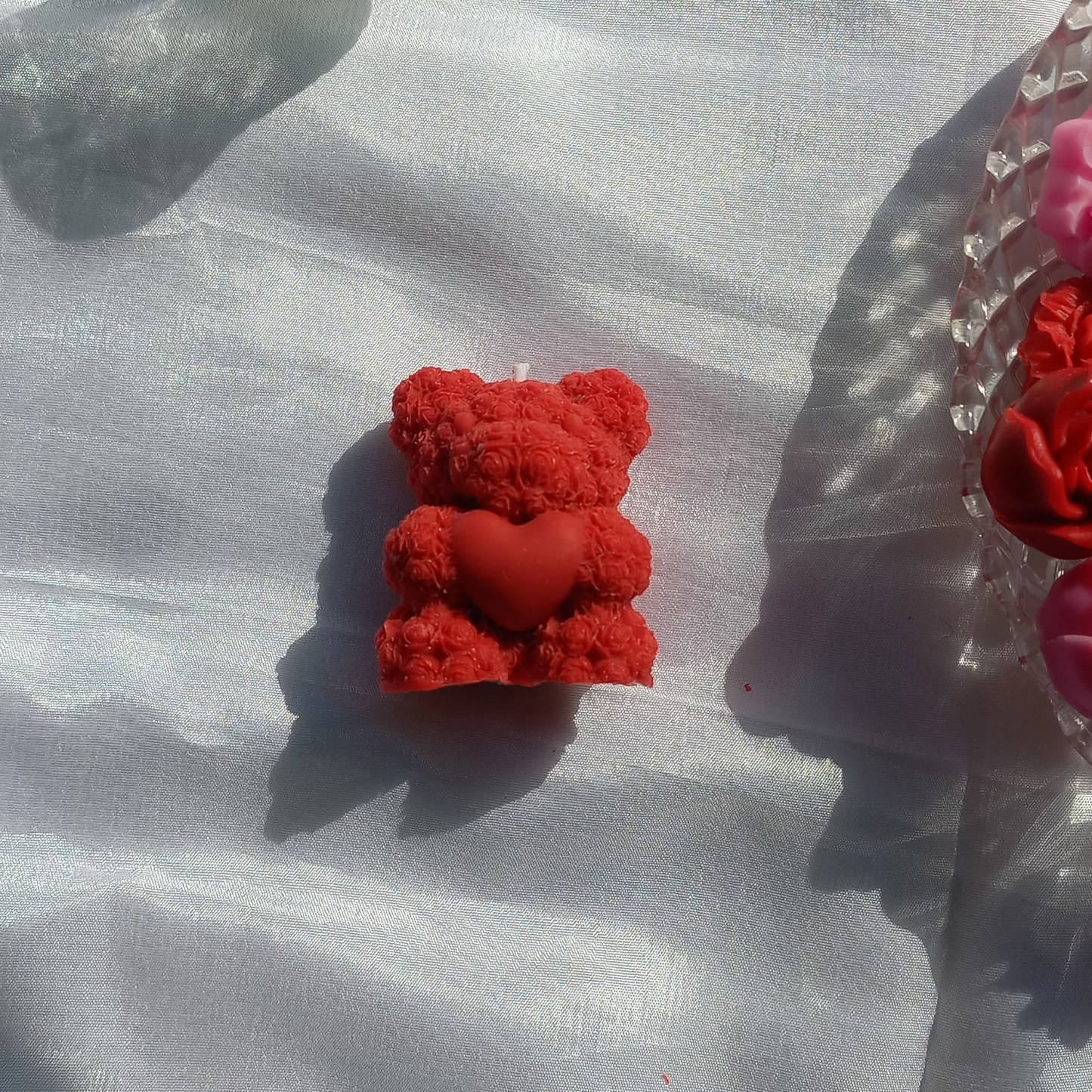 Teddy Heart Candle